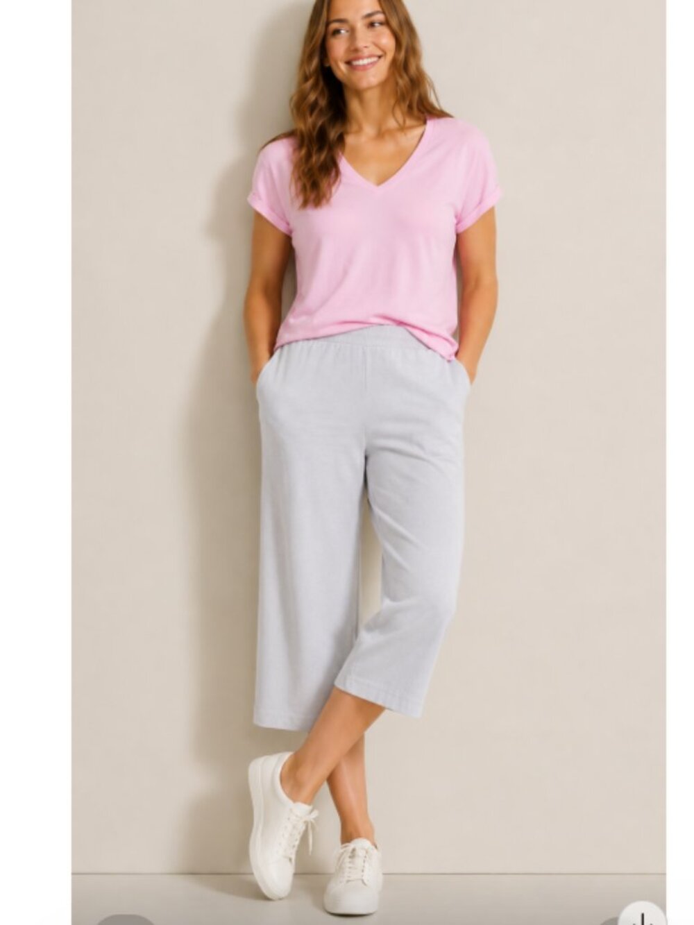 Tommy Bahama Textured Silk Wide Leg Cropped Pants Coastal Resort Style